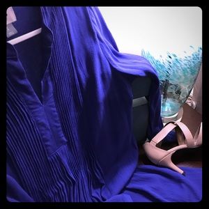 Old Navy purple/deep blue pleated dress